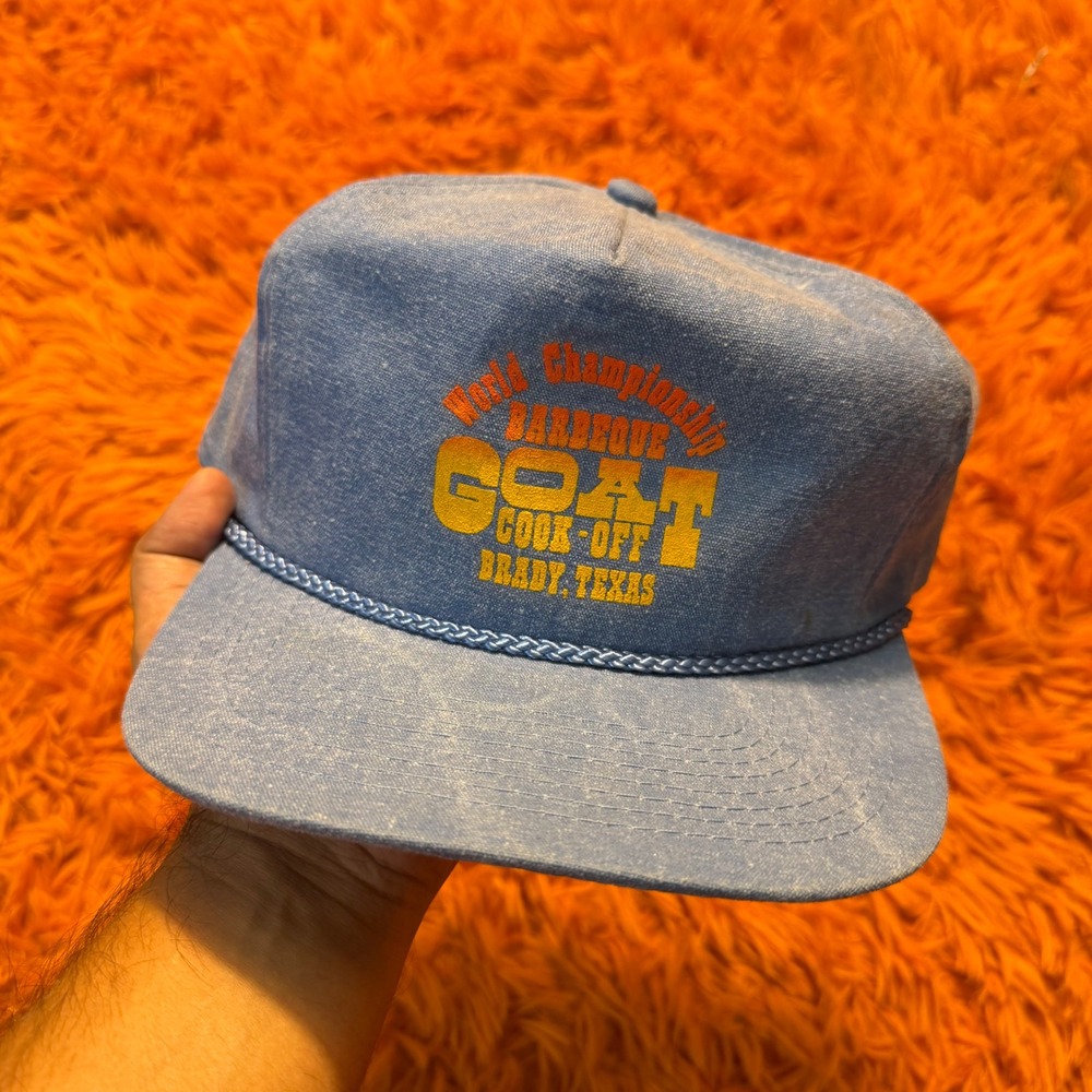 Vintage Cobra Caps World Championship Barbeque Goat Cook-Off Brady Texas Hat